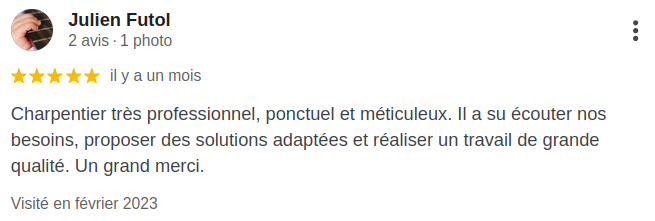 Avis charpentier Isère
