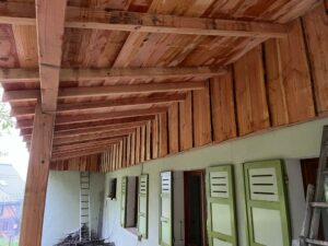 pergolas adossée planches brutes